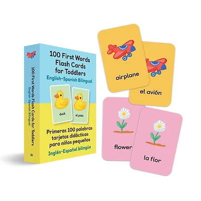 100 First Words Flash Cards for Toddlers: English-Spanish Bilingual: Primeras 100 palabras tarjetas didacticas para ninos pequenos