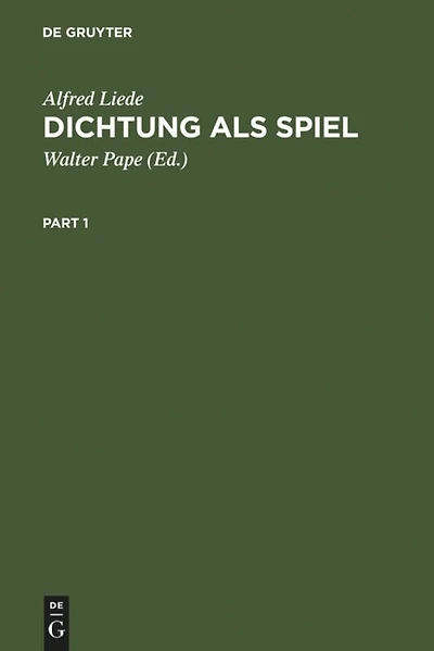 Dichtung als Spiel: Studien zur Unsinnspoesie an den Grenzen der Sprache. Mit einem Nachtrag 'Parodie', ergänzender Auswahlbibliographie, Namenregister