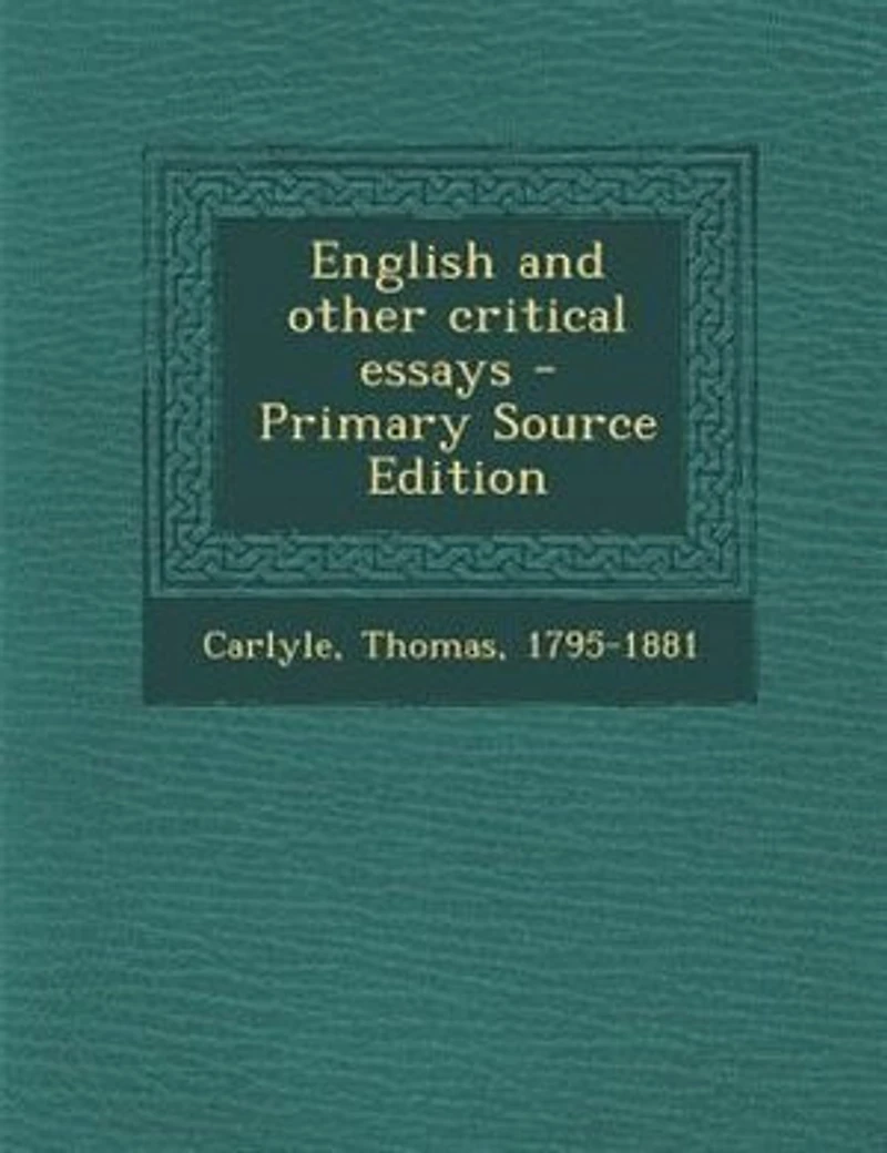 English and Other Critical Essays (Classic Reprint)