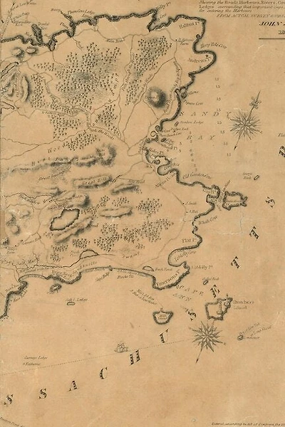 1831 Map Of Gloucester, Cape Ann - A Poetose Notebook / Journal / Diary (50 Pages/25 Sheets): A Poetose Notebook / Journal / Diary (50 Pages/25 Sheets)
