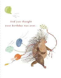 Love Muchly Greeting Cards: Belated Birthday - And you thought your birthday (Pack of 6)