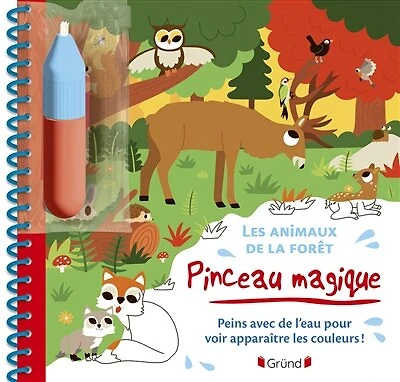 Les animaux de la forêt: peins avec de l'eau pour voir apparaître les couleurs !