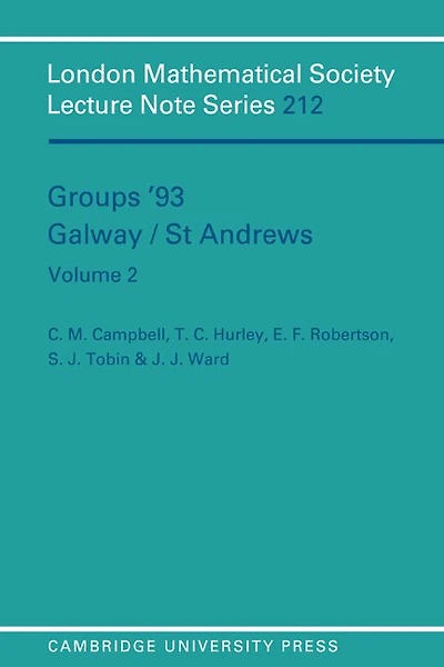 Groups '93 Galway/St Andrews: Volume 2