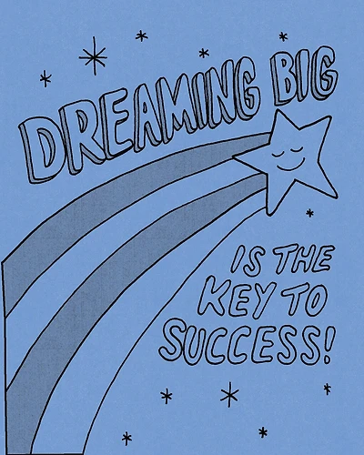 Humor Us Greeting Cards: Encouragement - Dreaming big is the key to success (Pack of 6)