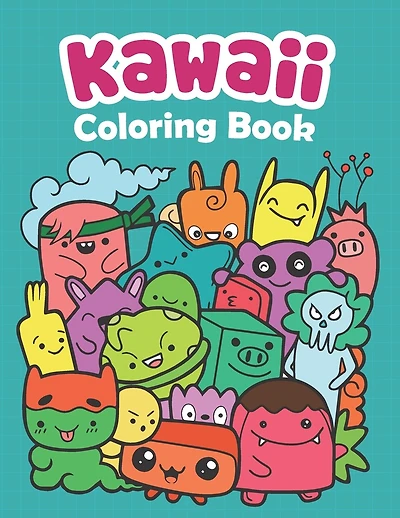 Kawaii Coloring Book: Kawaii Coloring Book For Toddlers, Kawaii Coloring Books For Boys