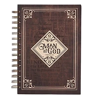 Journal Spiral-bound Brown Man of God 1 Tim. 6:11