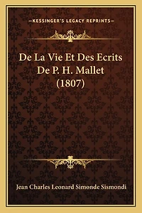 De La Vie Et Des Ecrits De P. H. Mallet (1807)