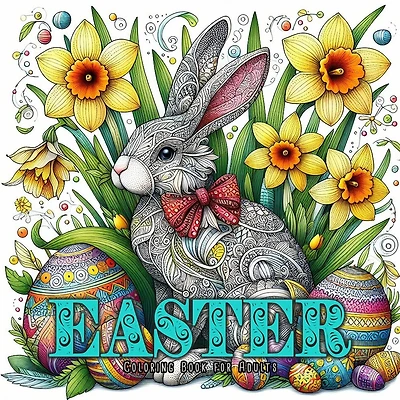 Easter Coloring Book for Adults: Zentangle Easter Coloring Book for Adults Happy Easter coloring book Zentangle Easter Coloring