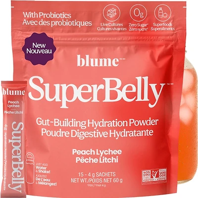 Peach Lychee SuperBelly Hydration Powder