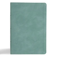 CSB Giant Print Single-Column Bible, Earthen Teal SuedeSoft LeatherTouch