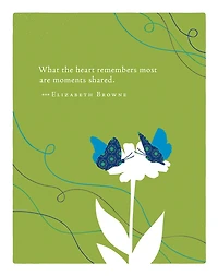 Positively Green Greeting Cards: Sympathy - What the heart remembers most are (Pack of 6)