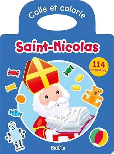 Colle et colorie Saint-Nicolas