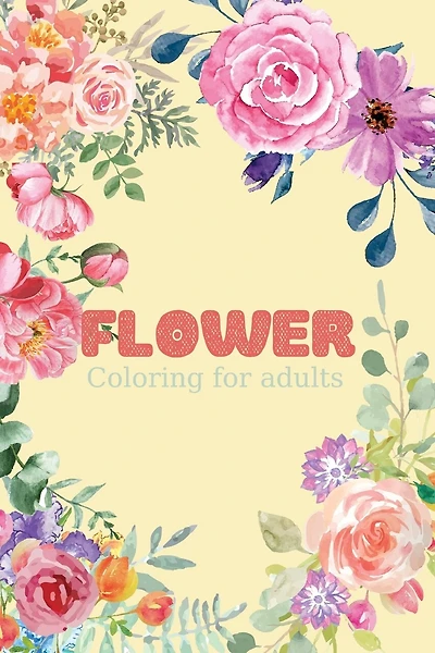 Patterns of Beautiful Flowers And Textured Prints - More than 50 relaxing flower painting designs to color: Coloring for adults
