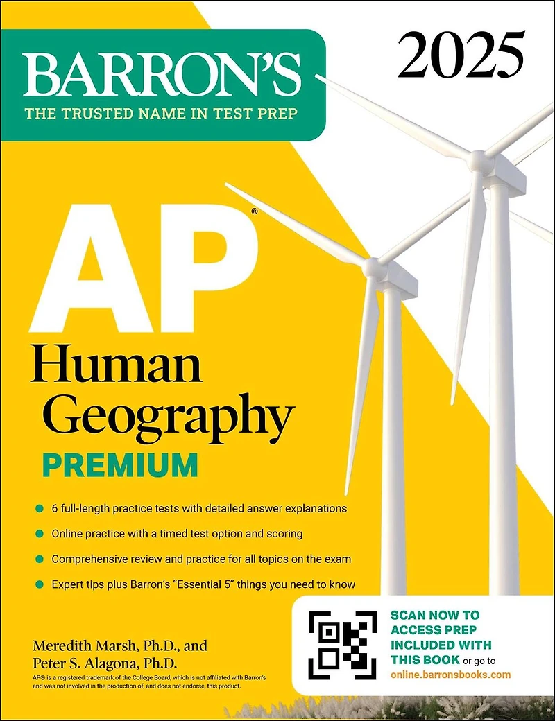 AP Human Geography Premium, 2027: Prep Book with 6 Practice Tests+ Comprehensive Review + Online