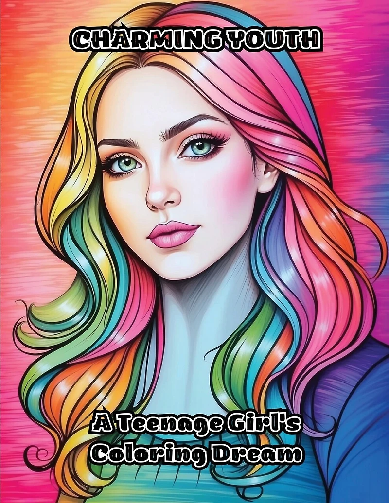 Charming Youth: A Teenage Girl's Coloring Dream