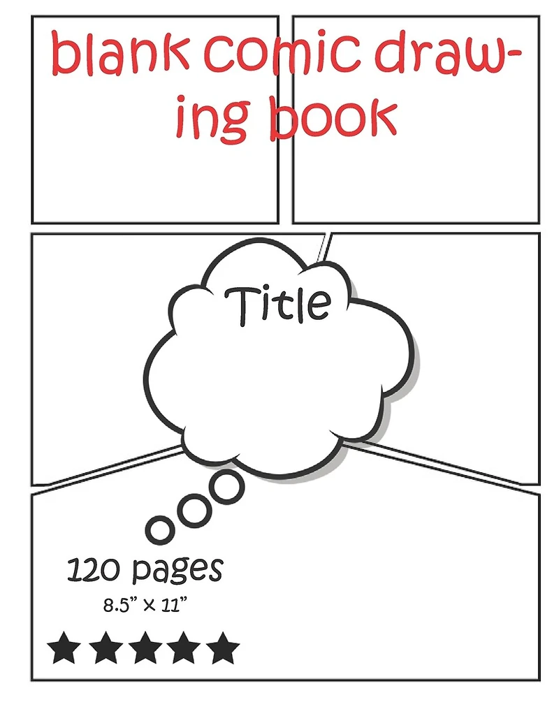 blank comic drawing book