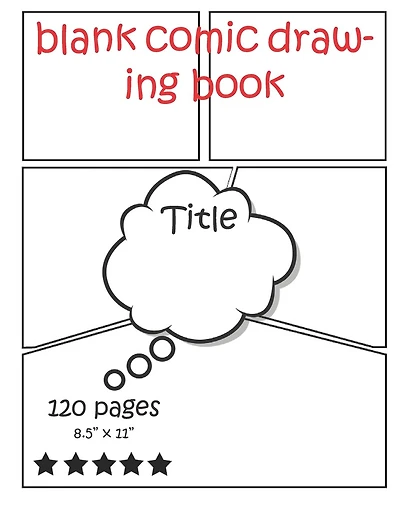 blank comic drawing book
