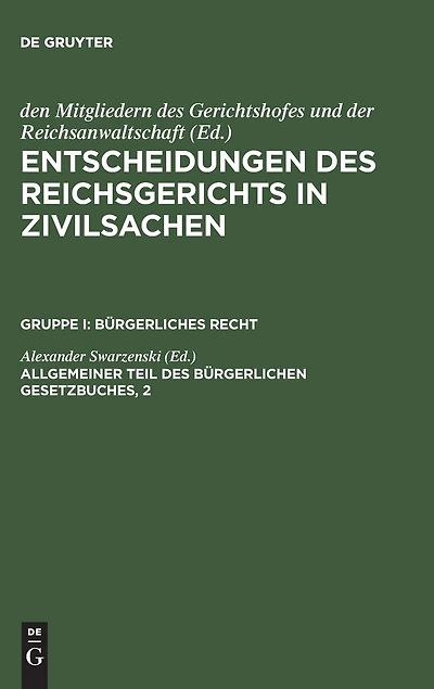 Allgemeiner Teil des Bürgerlichen Gesetzbuches, 2