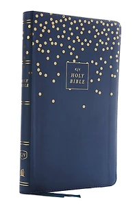 KJV Holy Bible: Thinline Youth Edition, Blue Leathersoft, Red Letter, Comfort Print: King James Version (Verse Art Cover Collection)