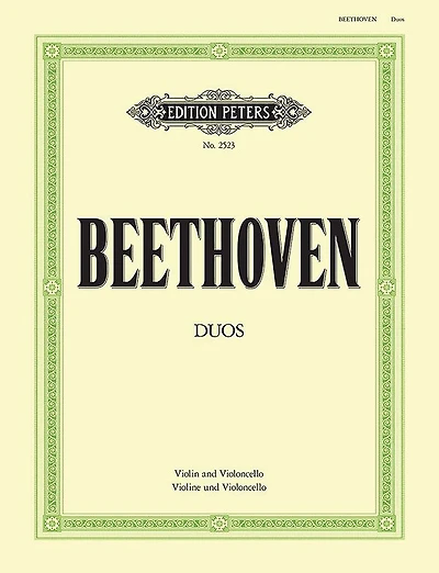 3 Duos WoO 27 (Arranged for Violin and Cello): Originally for Clarinet and Bassoon (Set of Parts)