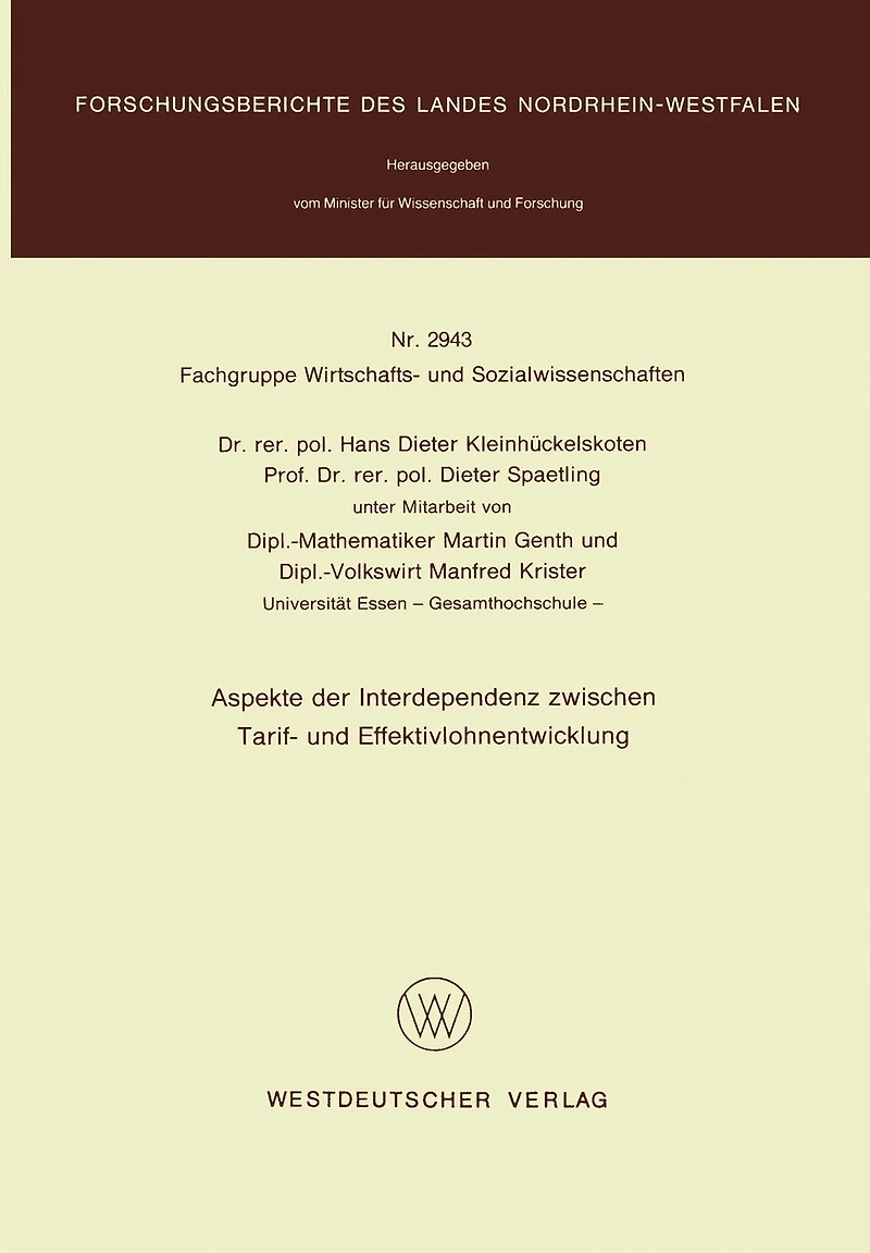 Aspekte der Interdependenz zwischen Tarif- und Effektivlohnentwicklung