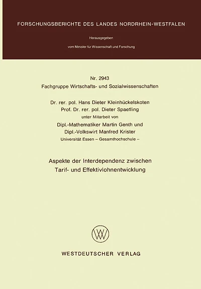 Aspekte der Interdependenz zwischen Tarif- und Effektivlohnentwicklung