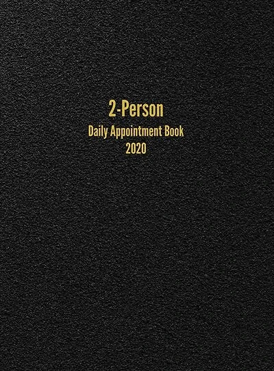 2-person Daily Appointment Book 2020: 2-column Appointment Book