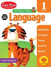 At Home Tutor Language, Grade 1: At-Home Tutor, Sentences, Punctuation, Word Families