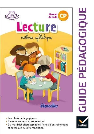 Lecture méthode syllabique, manuel de code CP: guide pédagogique
