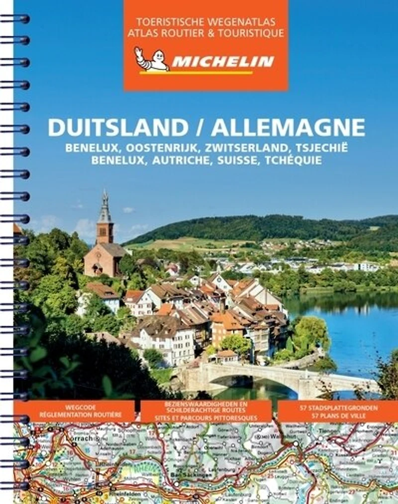 Allemagne, Benelux, Autriche, Suisse, Tchéquie: atlas routier et touristique