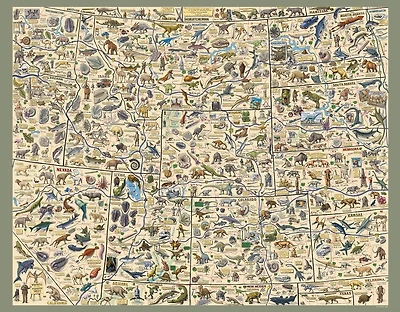 Cruisin' the Fossil Freeway Map: The Ultimate Prehistoric Road Map to the Best of the American West