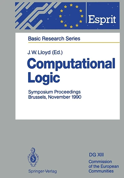 Computational Logic: Symposium Proceedings, Brussels, November 13/14, 1990