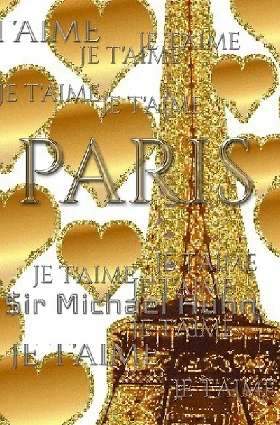 Je T'aime Gold Glitter Eiffel Tower Creative Blank Journal Sir Michael Designer Edition
