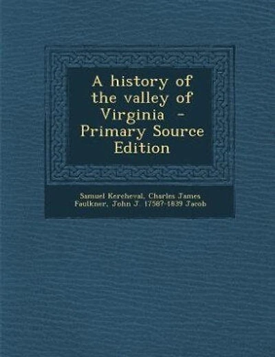 A history of the valley of Virginia
