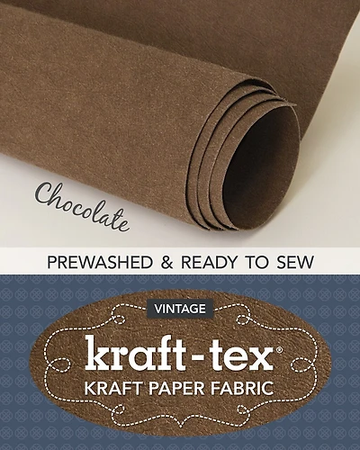 Kraft-tex Roll Chocolate Prewashed: Kraft Fabric Paper, 18.5 X 28.5 Roll