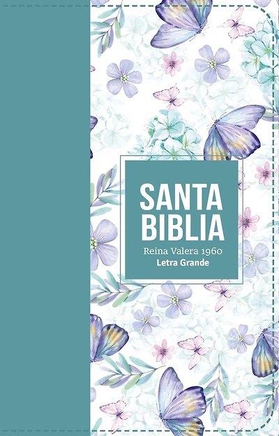 Biblia Rvr 1960 Letra Grande Tamaño Manual Símil Piel Turquesa Claro(bible Rvr 1960 Large Print Handsize Leatherlike Butterfly Light Turquoise (Spanish Edition)