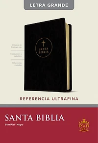 Santa Biblia RVR60, Edición de referencia ultrafina, Letra grande (SentiPiel, Negro, Roja)