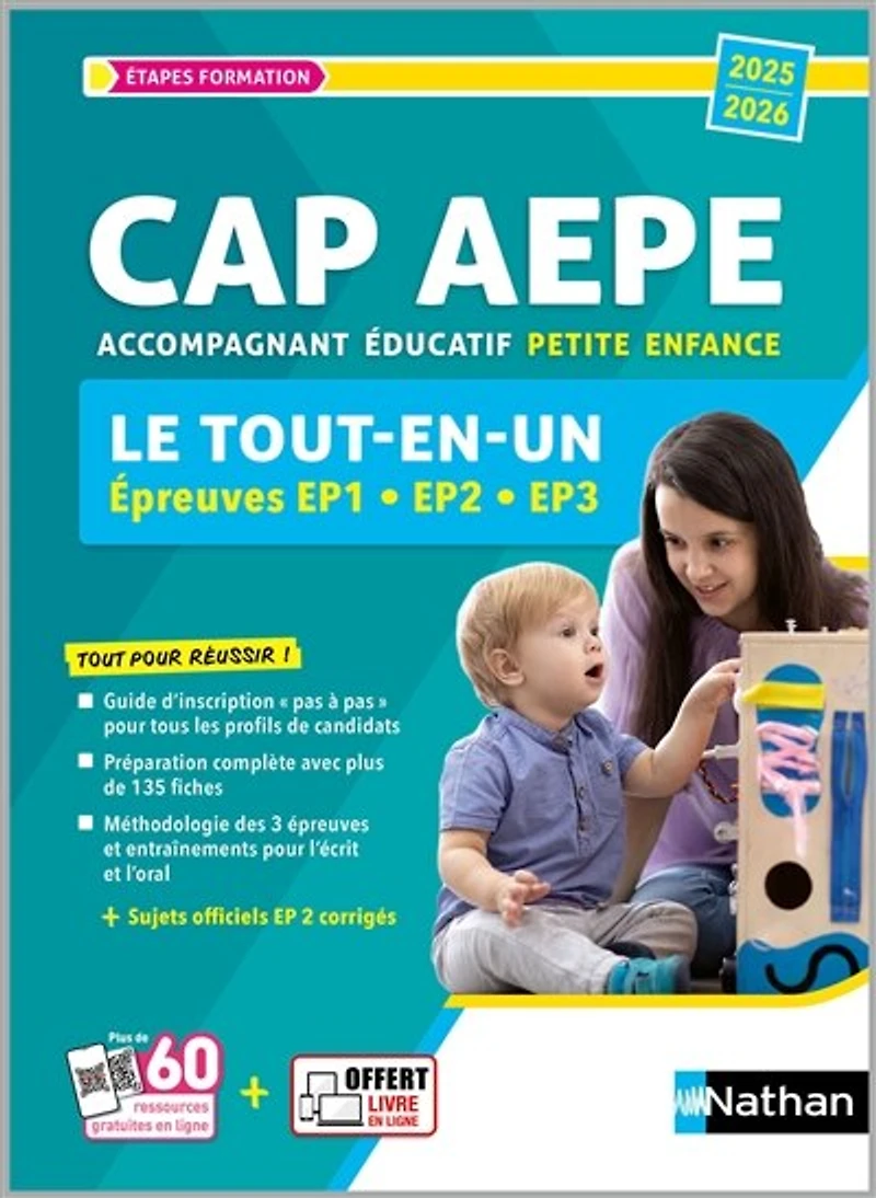 110 entraînements, épreuves professionnelles EP1, EP2, EP3: CAP accompagnant éducatif petite enfance