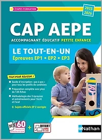 110 entraînements, épreuves professionnelles EP1, EP2, EP3: CAP accompagnant éducatif petite enfance