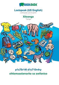 BABADADA, Leetspeak (US English) - Xitsonga, p1c70r14l d1c710n4ry - xihlamuselamarito xa swifaniso: Leetspeak (US English) - Tsonga, visual dictionary