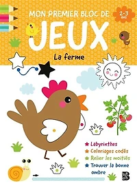 La ferme: mon premier bloc de jeux 2-3 ans
