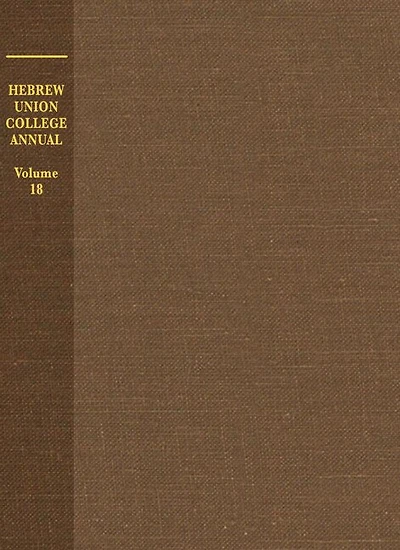Hebrew Union College Annual Volume