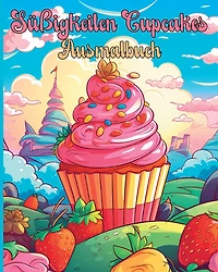 Süßigkeiten Muffins Ausmalbuch: Bezaubernde Süßigkeiten-Malreise für Jungen, Mädchen und Kinder