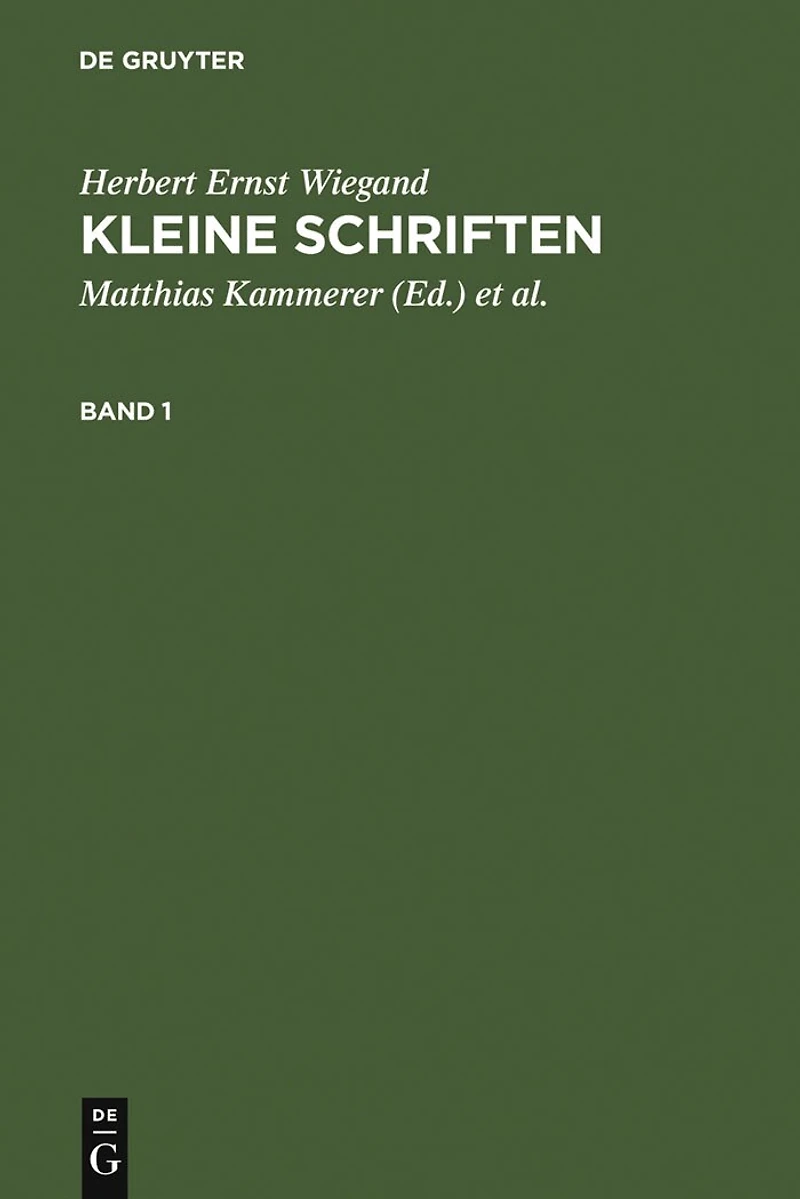 Kleine Schriften: Eine Auswahl aus den Jahren 1970-1999 in zwei Bänden. Bd 1: 1970-1988. Bd 2: 1988-1999