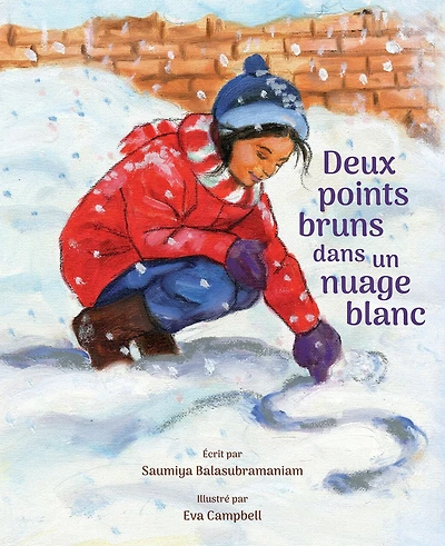 Deux points bruns dans un nuage blanc