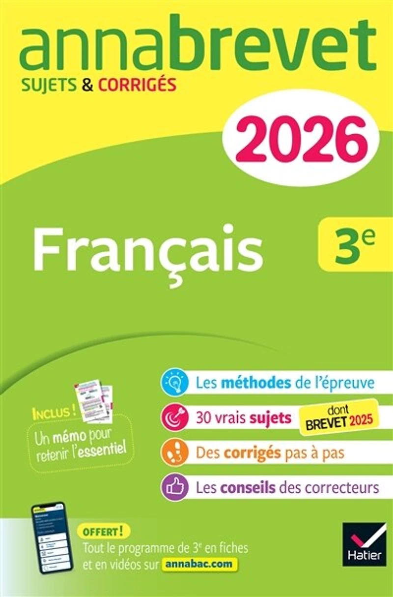 Français 3e: nouveau brevet 2026