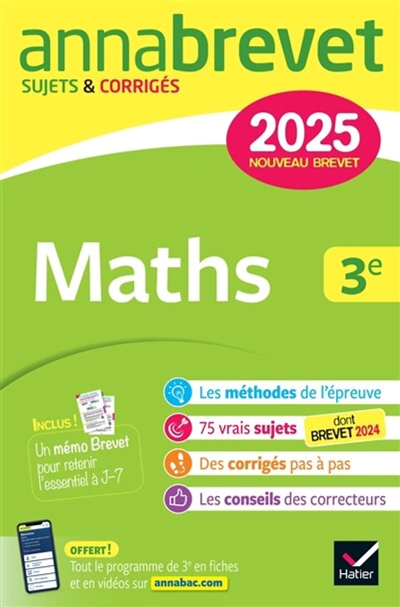 Maths 3e: nouveau brevet 2025