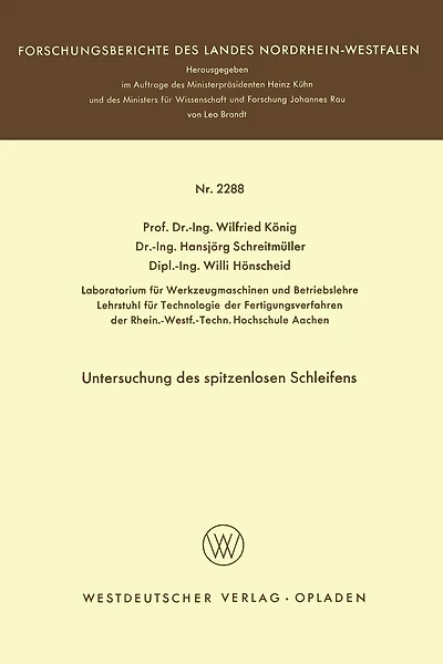 Untersuchung des spitzenlosen Schleifens