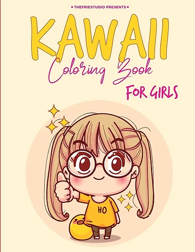 KAWAII Girls Coloring Book For GIRLS: Simple and awesome coloring book for girls