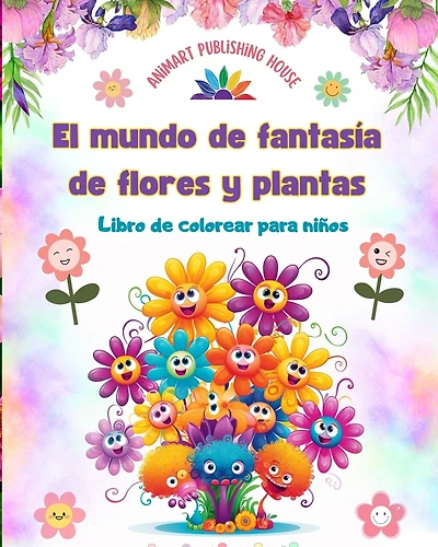 El mundo de fantasía de flores y plantas - Libro de colorear para niños - Las criaturas más adorables de la naturaleza: Colección de creativas y adorables escenas de la naturaleza para niños